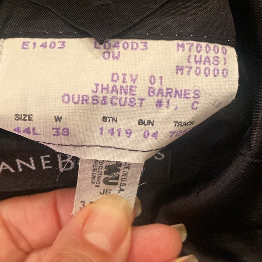 Jhane Barnes shawl collar Wool sport Coat jacket in black brown Size Men's 44L - Picture 6 of 9